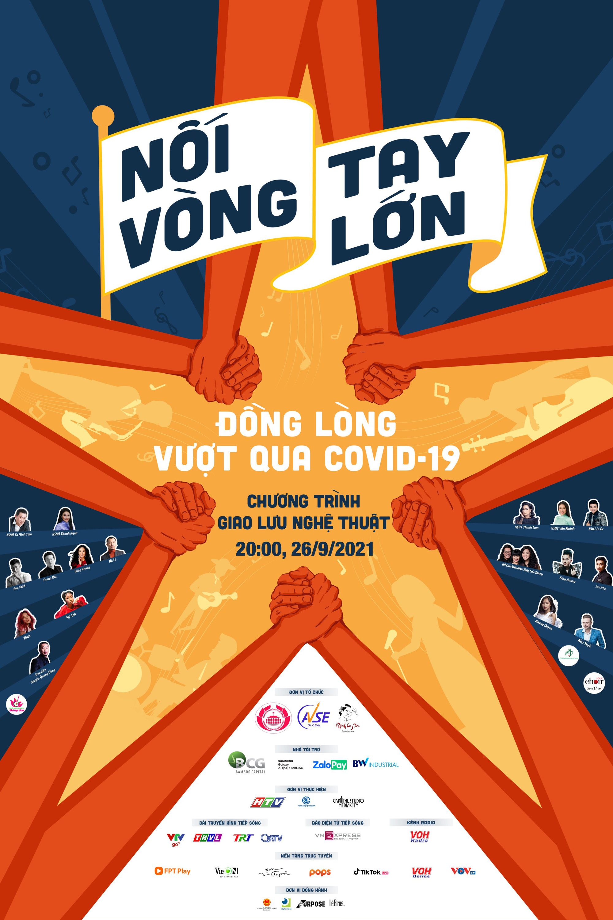 Chương tr&igrave;nh giao lưu nghệ thuật trực tuyến đặc biệt Nối v&ograve;ng tay lớn - Ảnh 2.