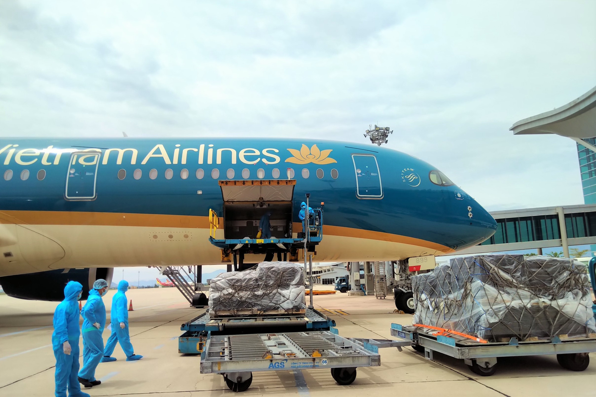 180.000 bộ kit x&eacute;t nghiệm Covid-19 của Đức về s&acirc;n bay Cam Ranh - Ảnh 5.