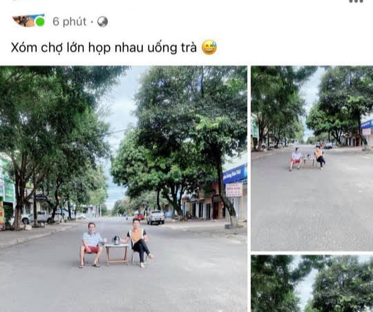 Bị phạt vì rủ nhau ra giữa đường uống trà, chụp ảnh đăng Facebook