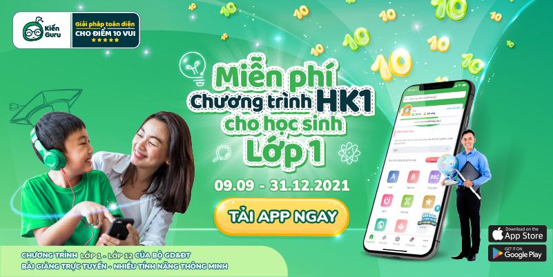 Kiến Guru miễn ph&iacute; chương tr&igrave;nh học kỳ I cho tất cả học sinh lớp 1 tr&ecirc;n to&agrave;n quốc - Ảnh 1.
