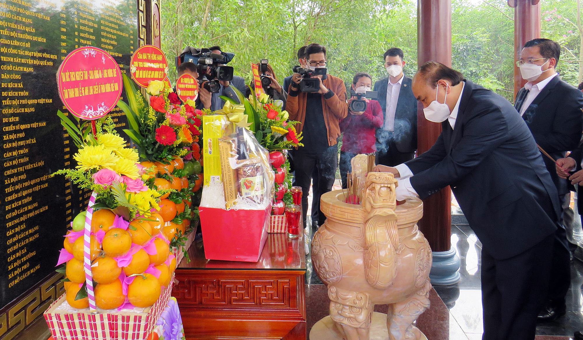 Quảng Nam: Chủ tịch nước dự lễ khánh thành Nhà bia ghi danh liệt sĩ thôn Hương Quế Nam