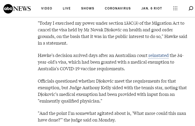 Djokovic bị hủy visa lần 2, kh&ocirc;ng thể dự Giải &Uacute;c mở rộng 2022 - Ảnh 2.