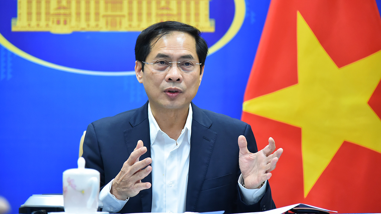 Bộ trưởng Bùi Thanh Sơn tiếp Đặc phái viên của Tổng Thư ký Liên Hiệp Quốc về Myanmar - Ảnh 1.