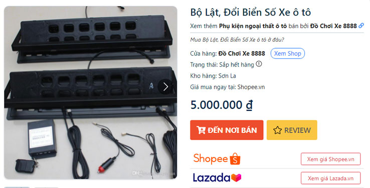 Thiết bị che biển số xe tràn lan trên mạng