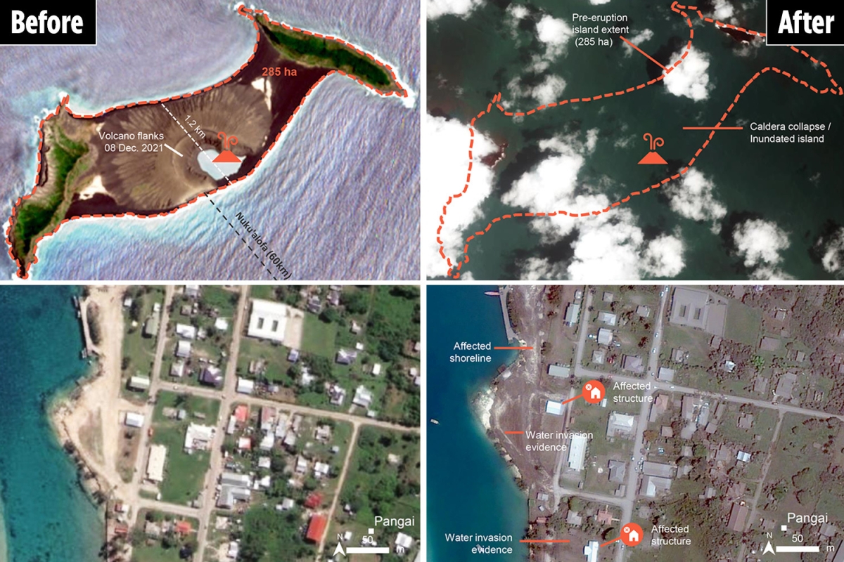 Những t&iacute;n hiệu cầu cứu đ&aacute;ng lo sau vụ n&uacute;i lửa phun ở Tonga - Ảnh 2.