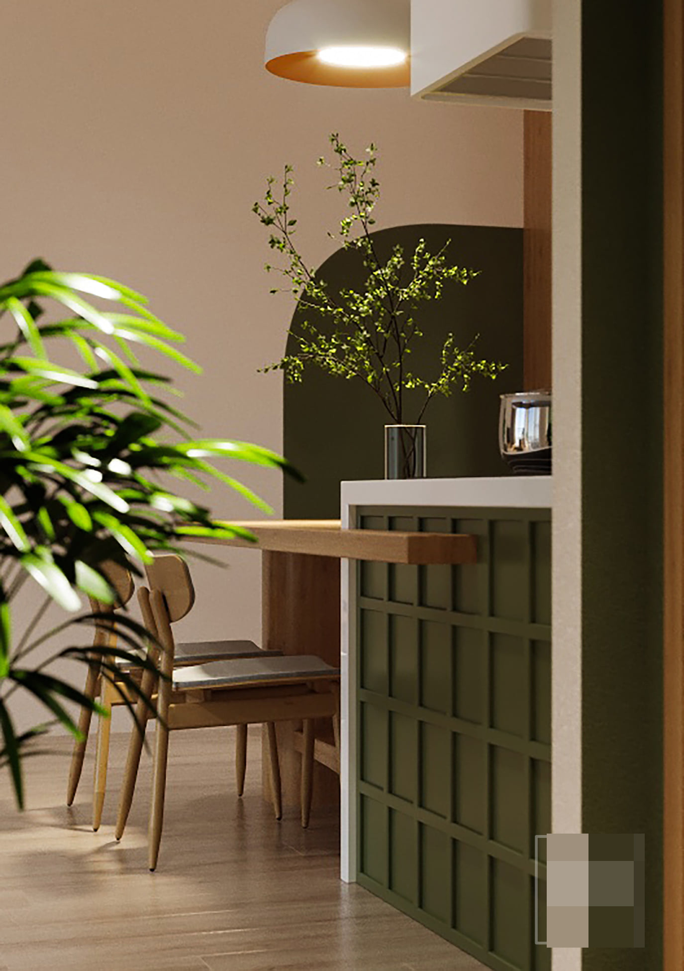 Căn hộ xanh cốm, ăn gian diện t&iacute;ch nhờ thiết kế kh&ocirc;ng gian mở - Ảnh 2.