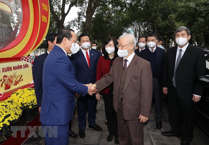 Tổng B&iacute; thư Nguyễn Ph&uacute; Trọng ch&uacute;c Tết Đảng bộ, ch&iacute;nh quyền v&agrave; nh&acirc;n d&acirc;n tỉnh Bắc Ninh - Ảnh 5.