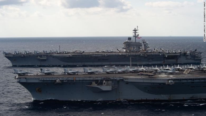 F-35 gặp nạn tr&ecirc;n t&agrave;u s&acirc;n bay Mỹ ở biển Đ&ocirc;ng, 7 người bị thương - Ảnh 1.
