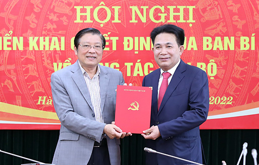 Ban Bí thư bổ nhiệm tân Phó Ban Nội chính Trung ương