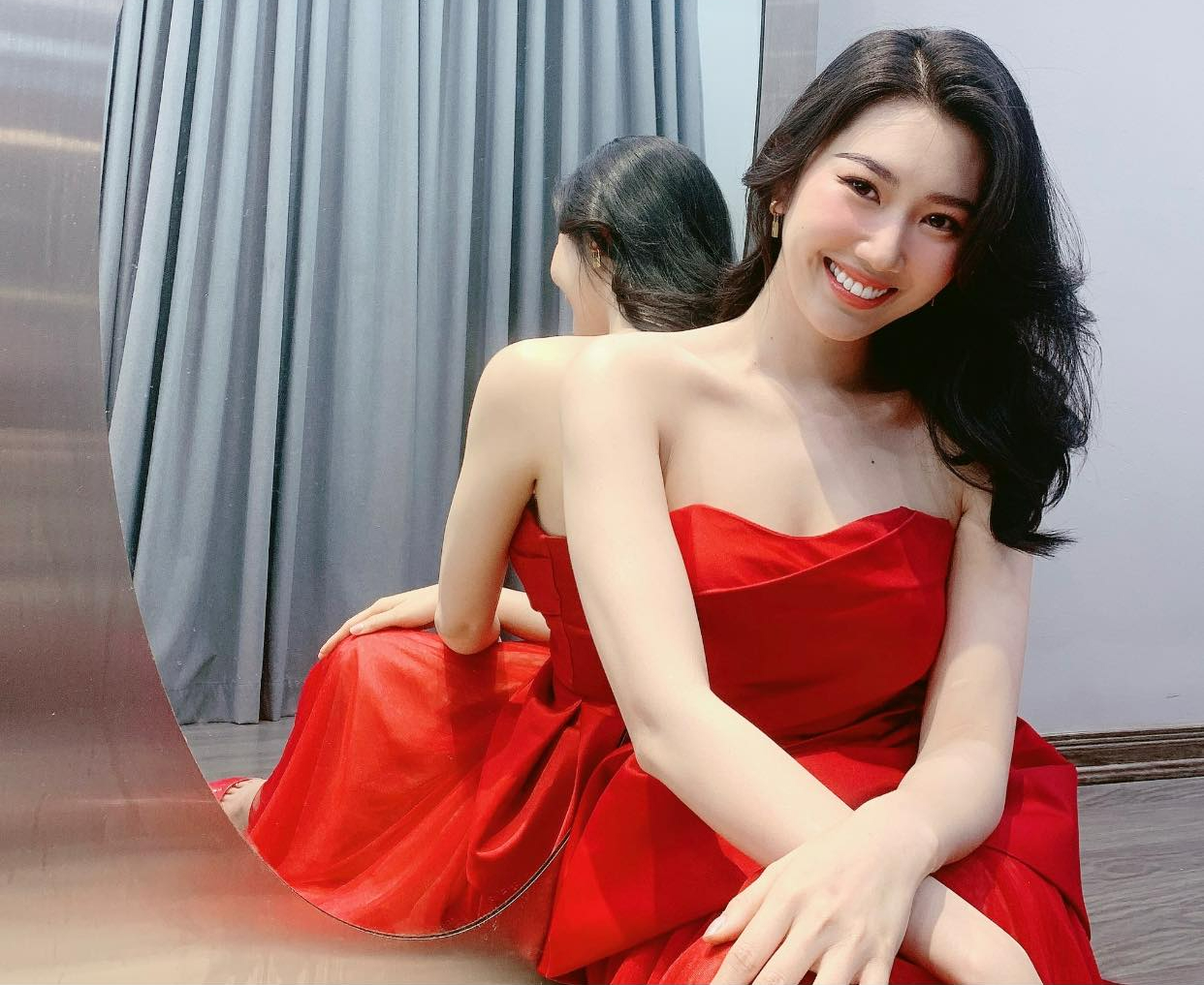 Thúy Ngân đón Tết bên gia đình