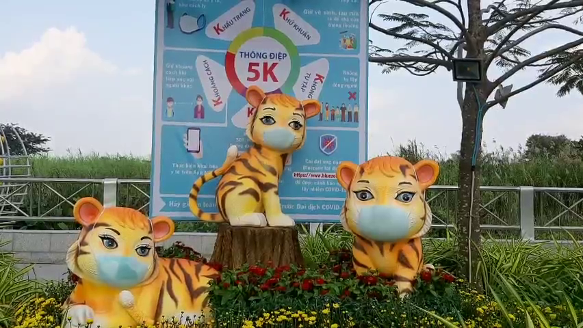 Những ch&uacute; hổ đ&aacute;ng y&ecirc;u ở Vườn hoa Cần Thơ Xu&acirc;n Nh&acirc;m Dần 2022 - Ảnh 17.