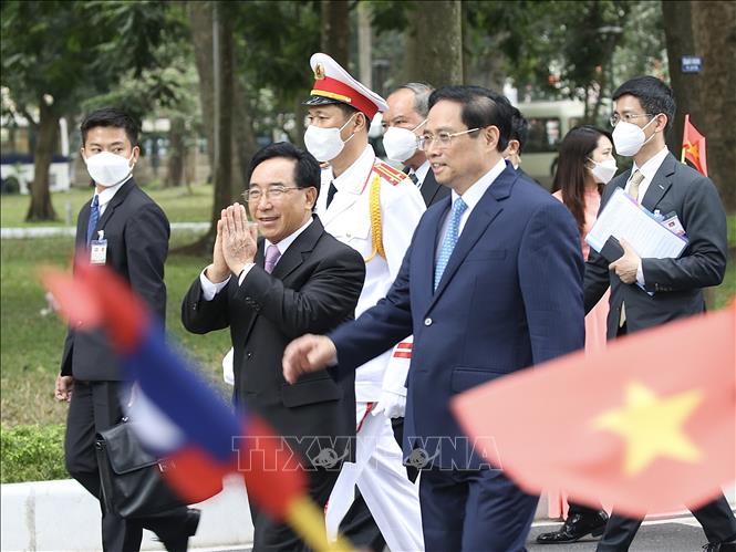 Thủ tướng Phạm Minh Ch&iacute;nh đ&oacute;n Thủ tướng L&agrave;o thăm ch&iacute;nh thức Việt Nam - Ảnh 10.