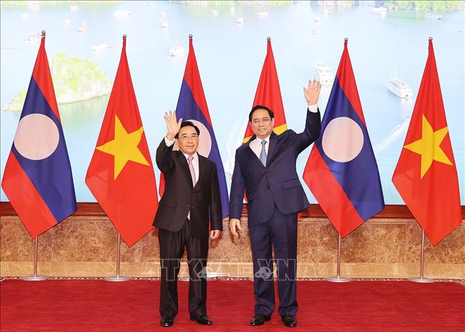 Thủ tướng Phạm Minh Ch&iacute;nh đ&oacute;n Thủ tướng L&agrave;o thăm ch&iacute;nh thức Việt Nam - Ảnh 11.
