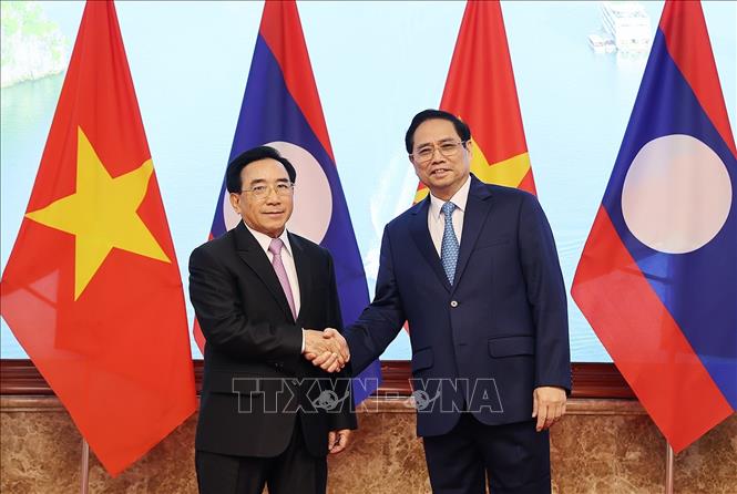 Thủ tướng Phạm Minh Ch&iacute;nh đ&oacute;n Thủ tướng L&agrave;o thăm ch&iacute;nh thức Việt Nam - Ảnh 12.