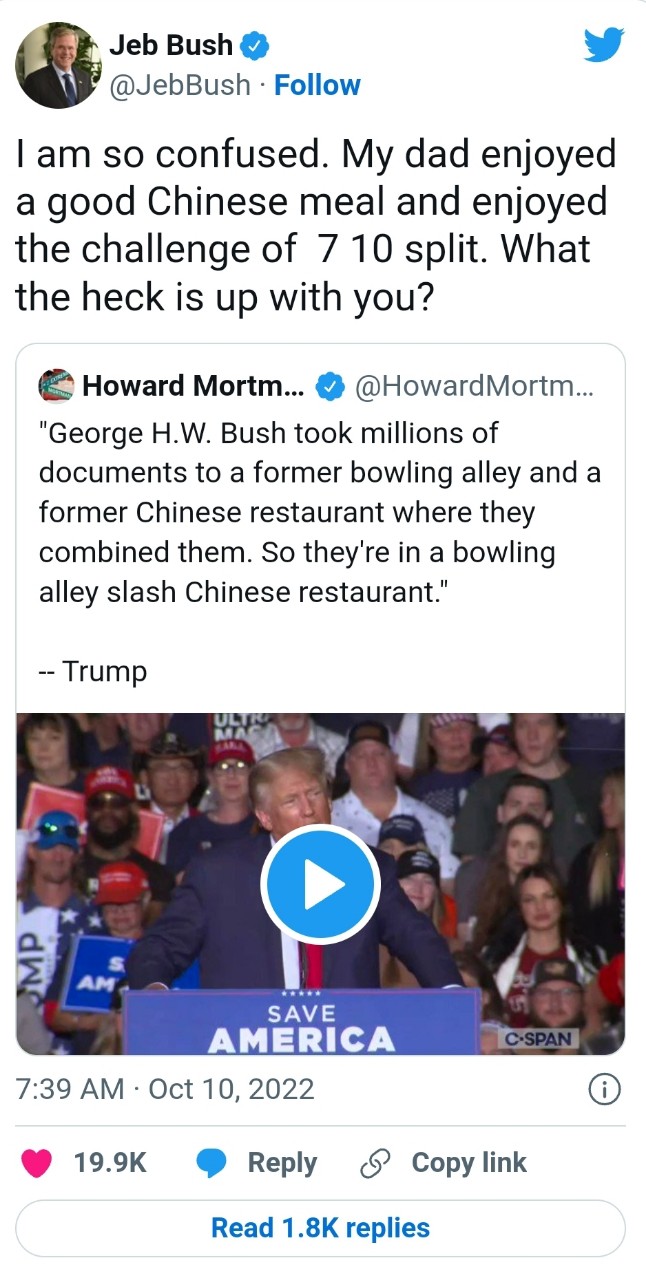 &Ocirc;ng Trump tiết lộ cựu Tổng thống Bush &ldquo;cha&rdquo; giấu t&agrave;i liệu mật trong nh&agrave; h&agrave;ng - Ảnh 2.