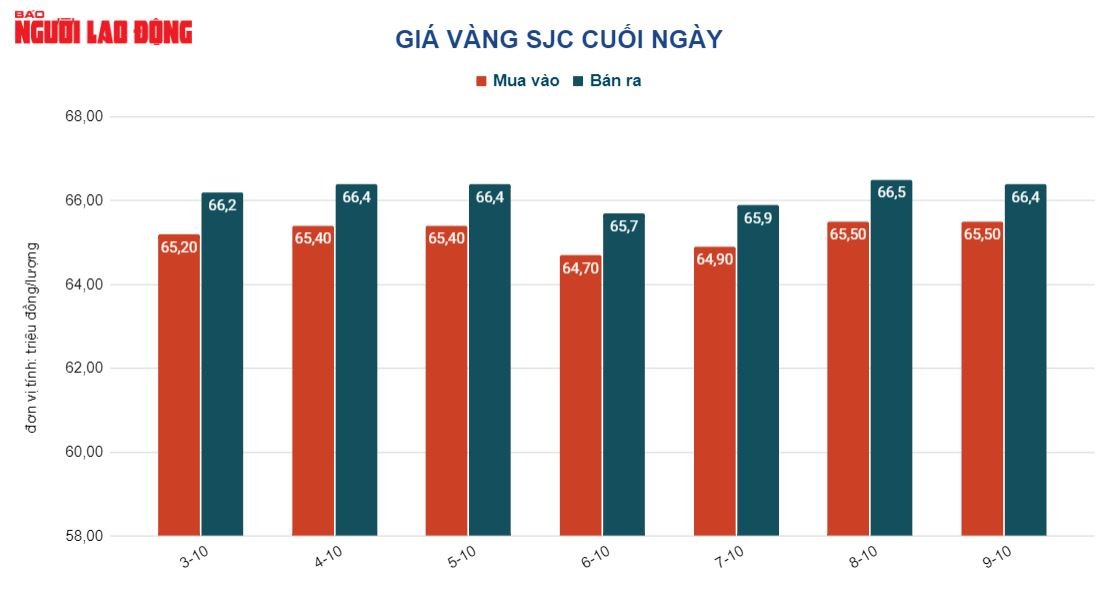 Gi&aacute; v&agrave;ng h&ocirc;m nay 10-10: V&agrave;ng SJC, v&agrave;ng nhẫn giảm trở lại - Ảnh 2.