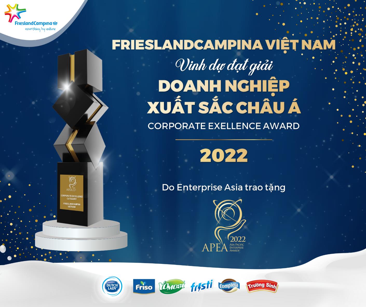 FrieslandCampina Việt Nam tiếp tục đạt giải thưởng Doanh nghiệp xuất sắc châu Á 2022 - Ảnh 2.