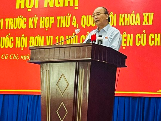 Chủ tịch nước tiếp xúc cử tri huyện Củ Chi: Phải bảo đảm an sinh cho người dân! - Ảnh 4.