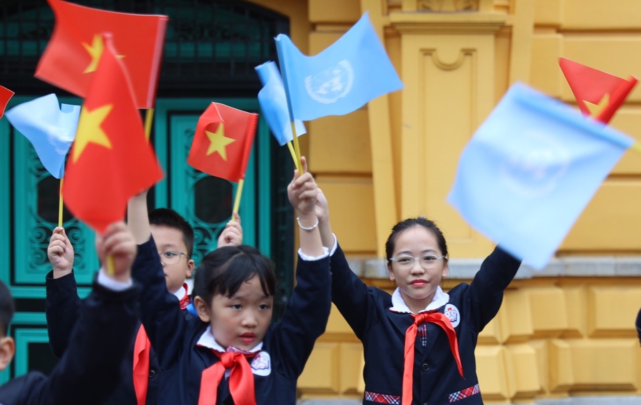 Cận cảnh lễ đ&oacute;n Tổng Thư k&yacute; Li&ecirc;n Hiệp Quốc Ant&oacute;nio Guterres thăm Việt Nam - Ảnh 7.