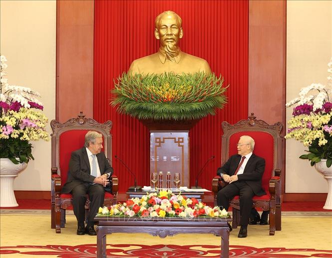 Tổng B&iacute; thư Nguyễn Ph&uacute; Trọng tiếp Tổng Thư k&yacute; Li&ecirc;n Hiệp Quốc Ant&oacute;nio Guterres - Ảnh 2.