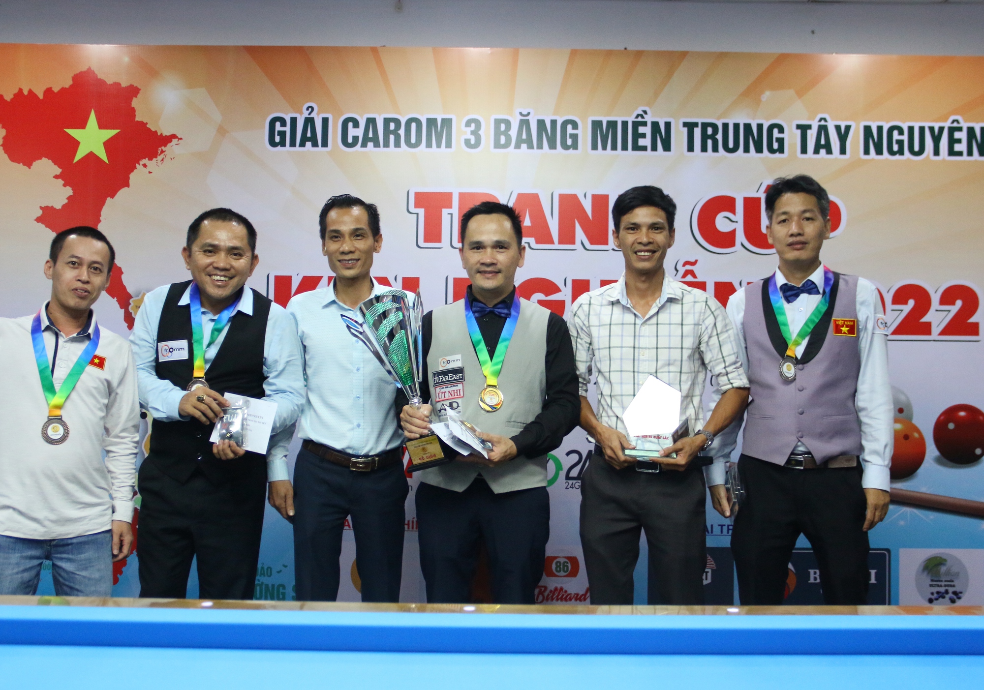Trần Đức Minh vô địch giải billiards carom miền Trung Tây Nguyên 2022