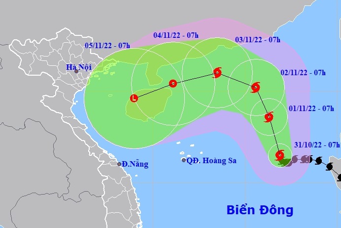 Bão số 7 giật cấp 12, có xu hướng mạnh lên