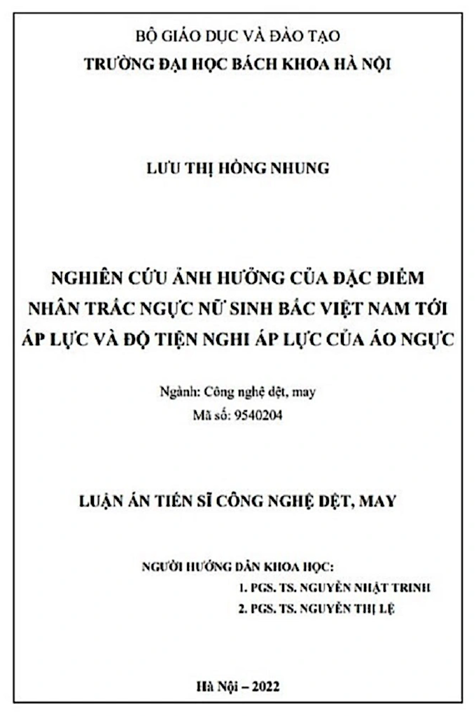 Trường ĐH Bách khoa Hà Nội lên tiếng về luận án tiến sĩ nghiên cứu về áo ngực phụ nữ - Ảnh 1.