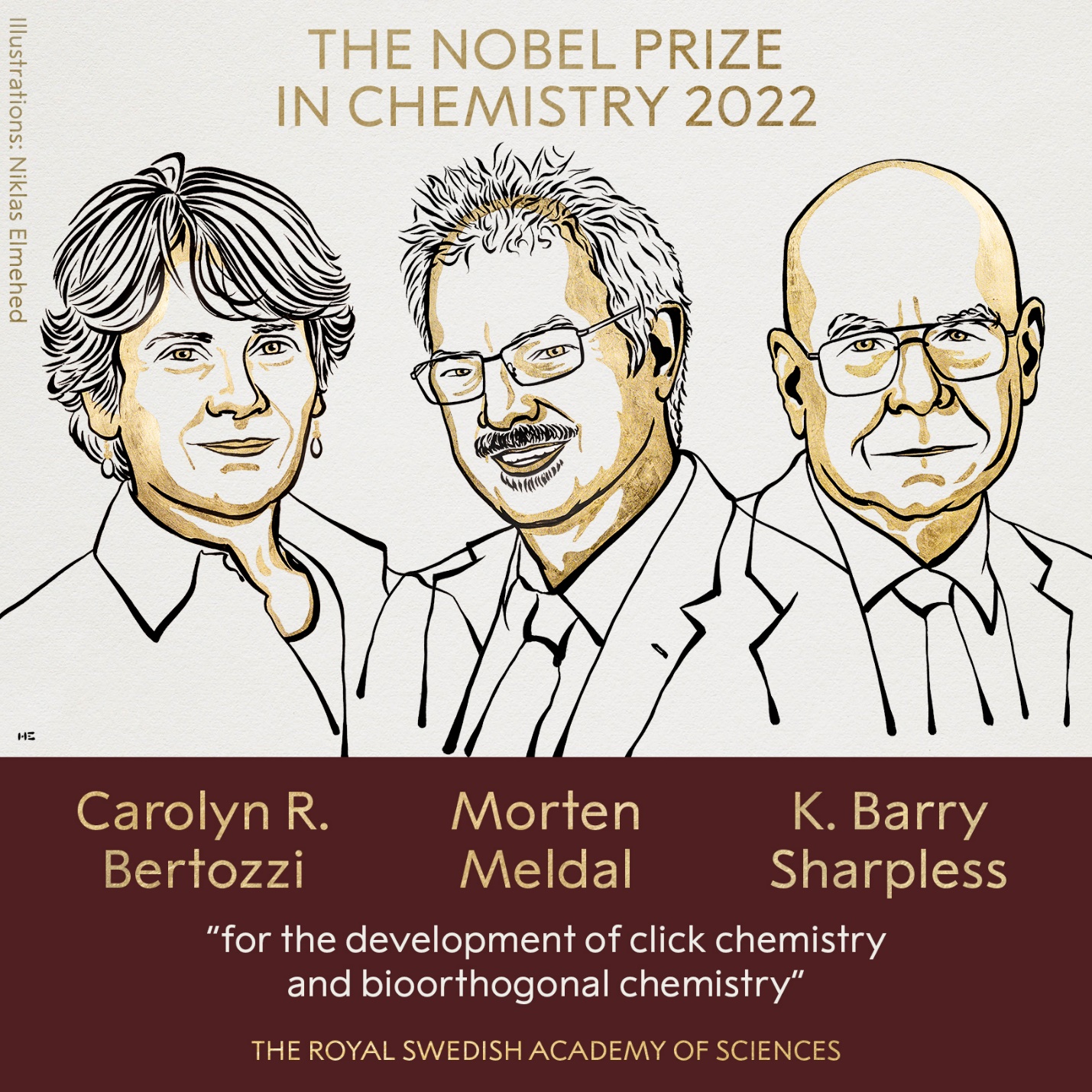 Giải Nobel Hoá học 2022: Vinh danh 3 nhà nghiên cứu Mỹ và Đan Mạch