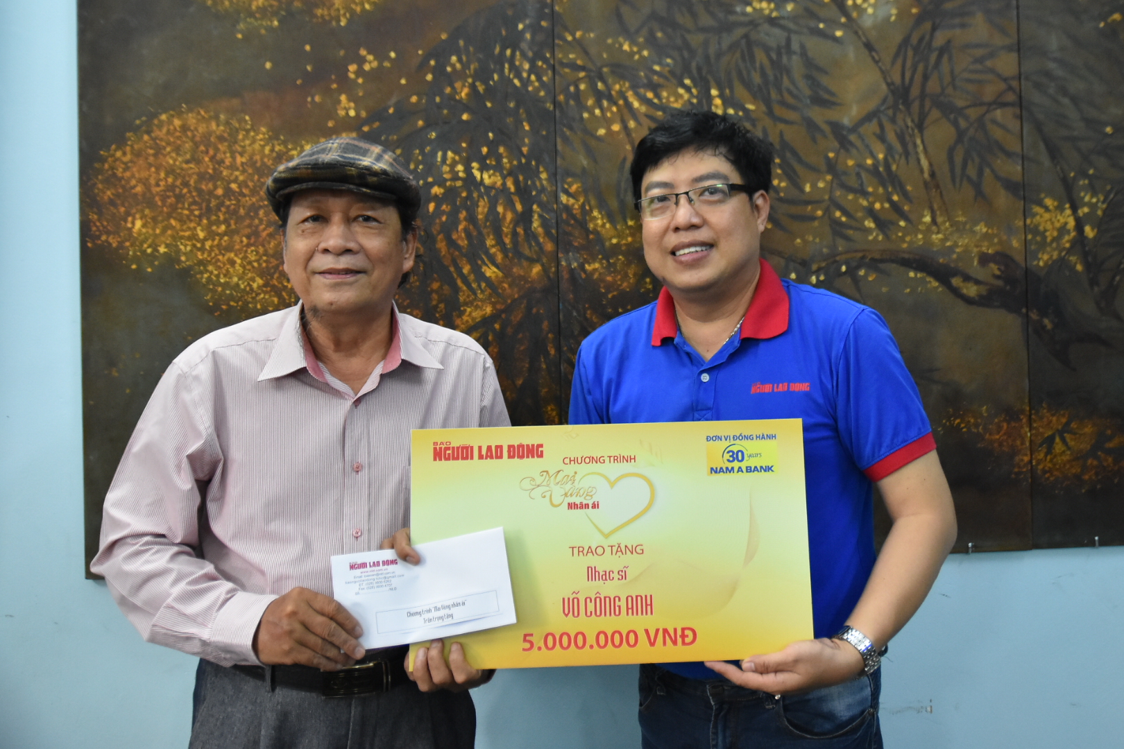 “Mai Vàng nhân ái” thăm nhạc sĩ Võ Công Anh, đạo diễn Hồ Ngọc Xum