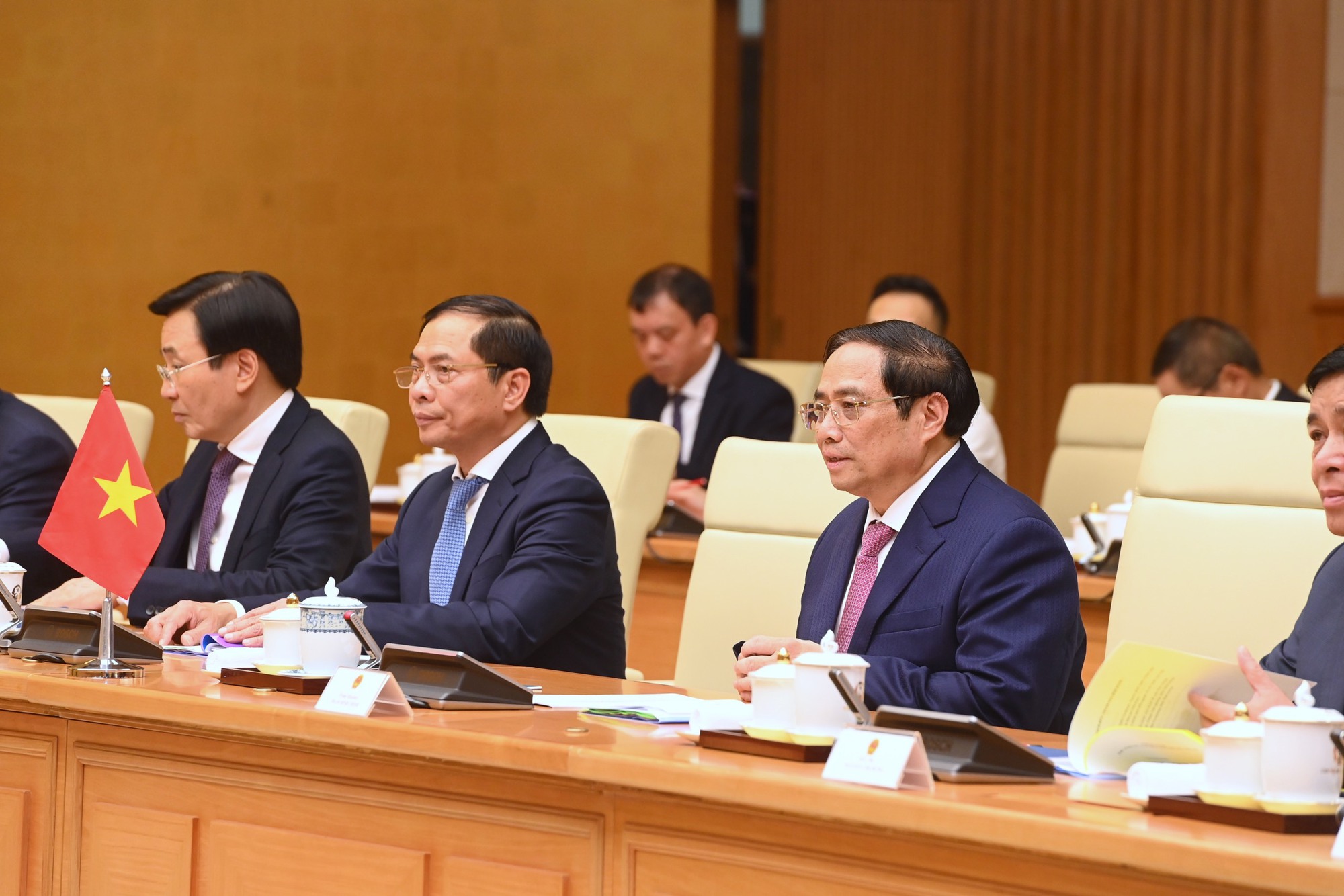 Cận cảnh Thủ tướng Phạm Minh Chính đón Thủ tướng Đức Olaf Scholz - Ảnh 15.