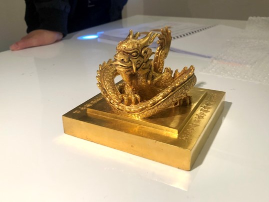 Cập nhật thông tin quá trình hồi hương ấn vàng Hoàng đế chi bảo