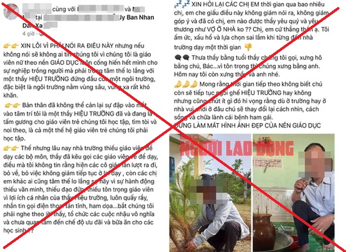 Thông tin mới vụ hiệu trưởng bị tố "hám gái", "tán tỉnh" nữ giáo viên