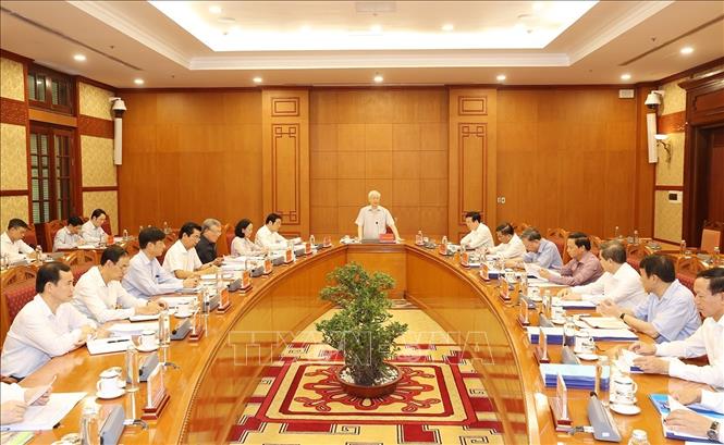 Những h&igrave;nh ảnh Tổng B&iacute; thư chủ tr&igrave; họp về ph&ograve;ng, chống tham nhũng, ti&ecirc;u cực - Ảnh 3.