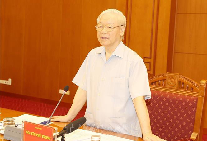 Những hình ảnh Tổng Bí thư chủ trì họp về phòng, chống tham nhũng, tiêu cực