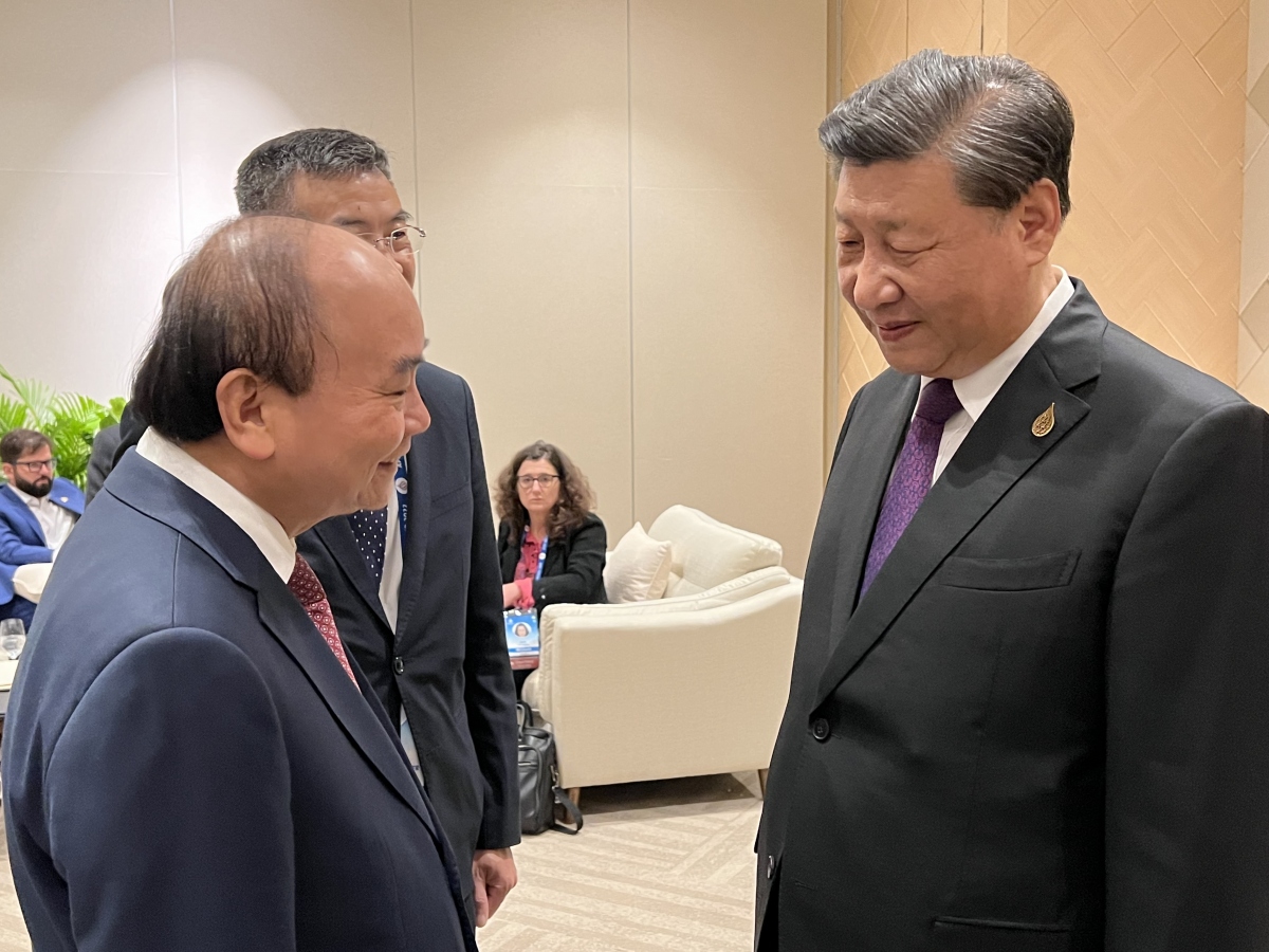 Chủ tịch nước Nguyễn Xu&acirc;n Ph&uacute;c gặp Tổng B&iacute; thư, Chủ tịch Trung Quốc Tập Cận B&igrave;nh - Ảnh 1.