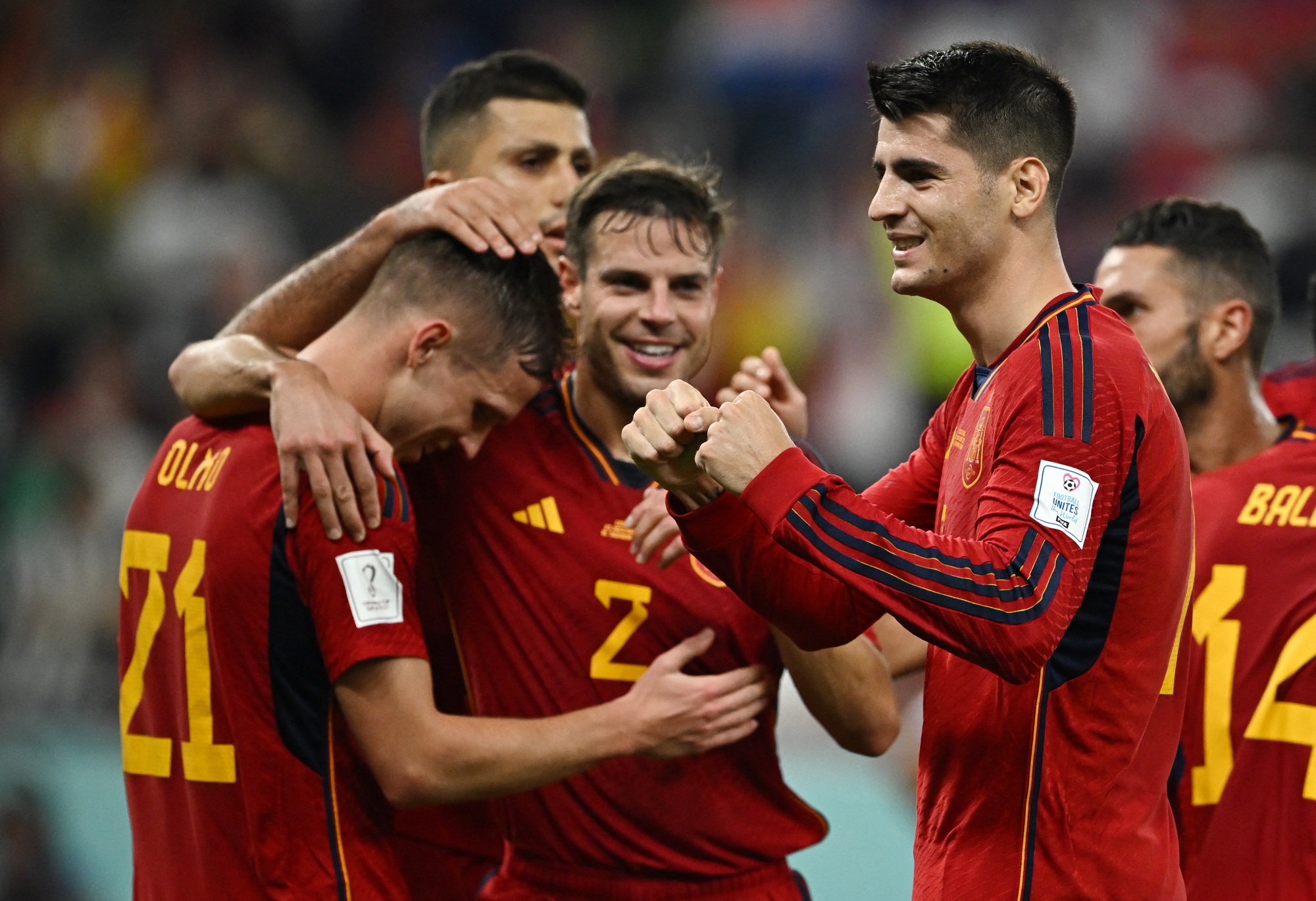 Tuyển Tây Ban Nha ghi 7 bàn ở ngày ra quân World Cup 2022