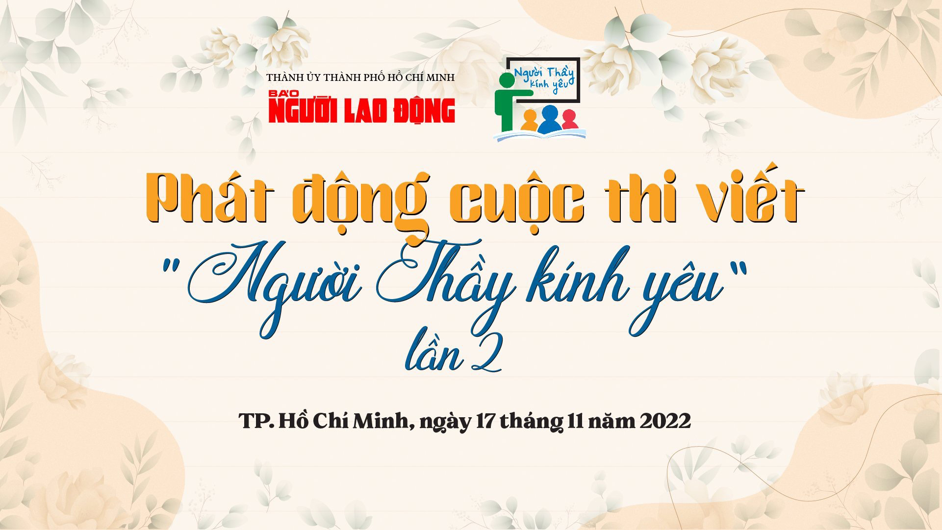 Thể lệ cuộc thi viết "NGƯỜI THẦY KÍNH YÊU"