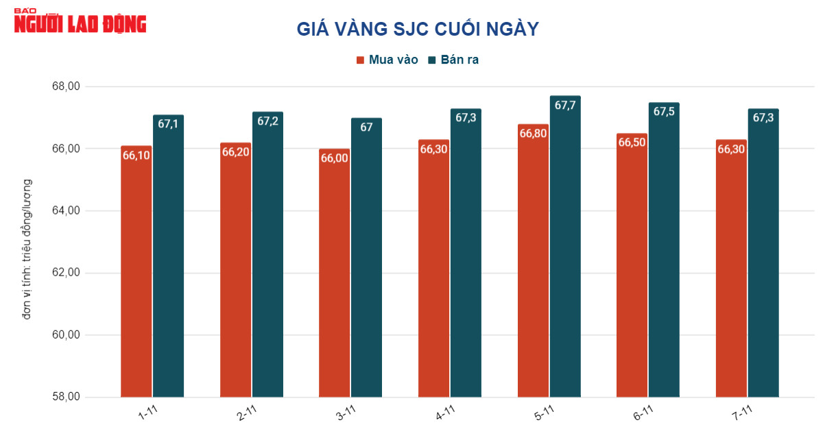 Gi&aacute; v&agrave;ng h&ocirc;m nay 8-11: Lao xuống rồi bất ngờ vọt l&ecirc;n - Ảnh 2.