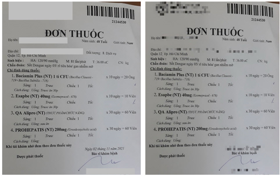Sở Y tế TP HCM thông tin về vụ sốt xuất huyết được kê đơn thực phẩm chức năng