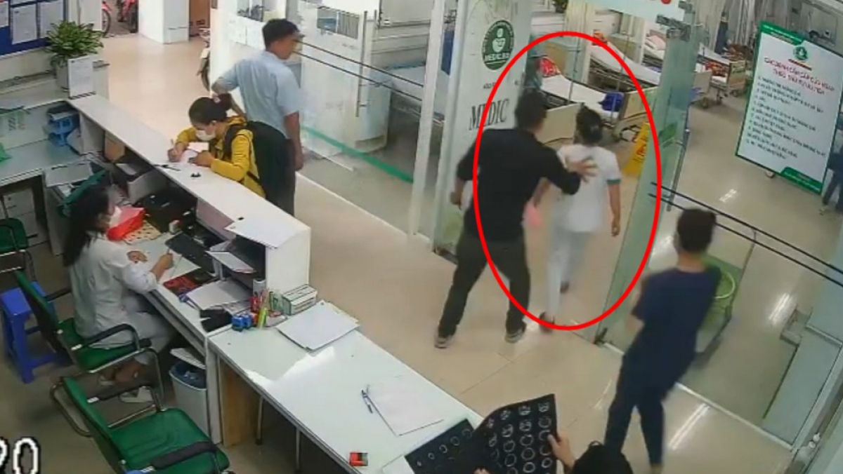 Công an làm việc với người đánh nữ điều dưỡng ở Bình Dương