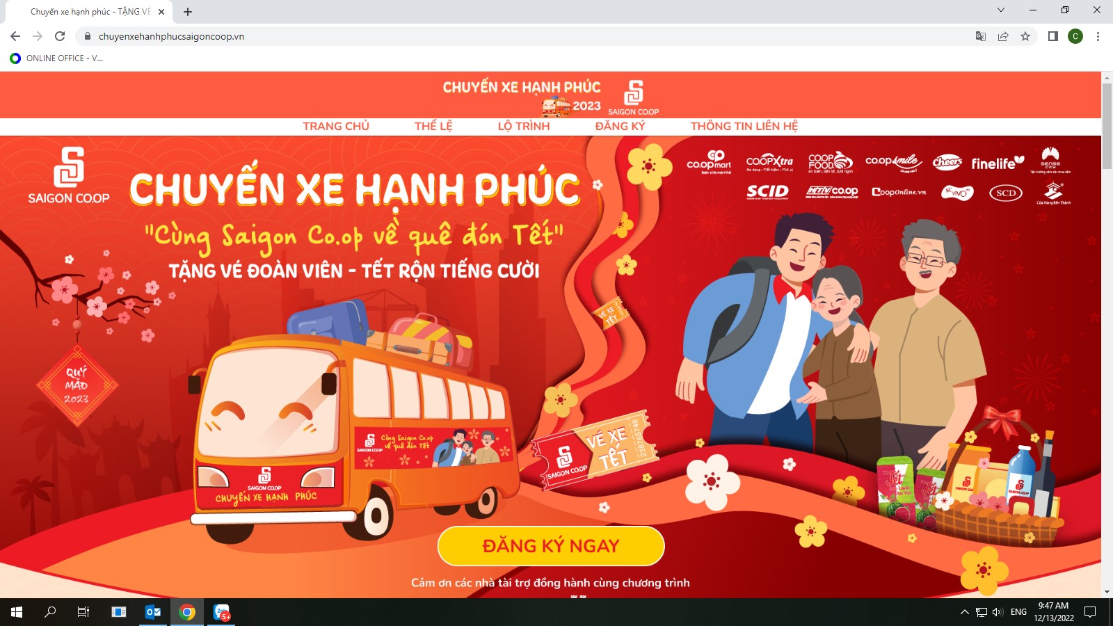 Saigon Co.op tổ chức "Chuyến xe 0 đồng" đưa người lao động về quê ăn Tết