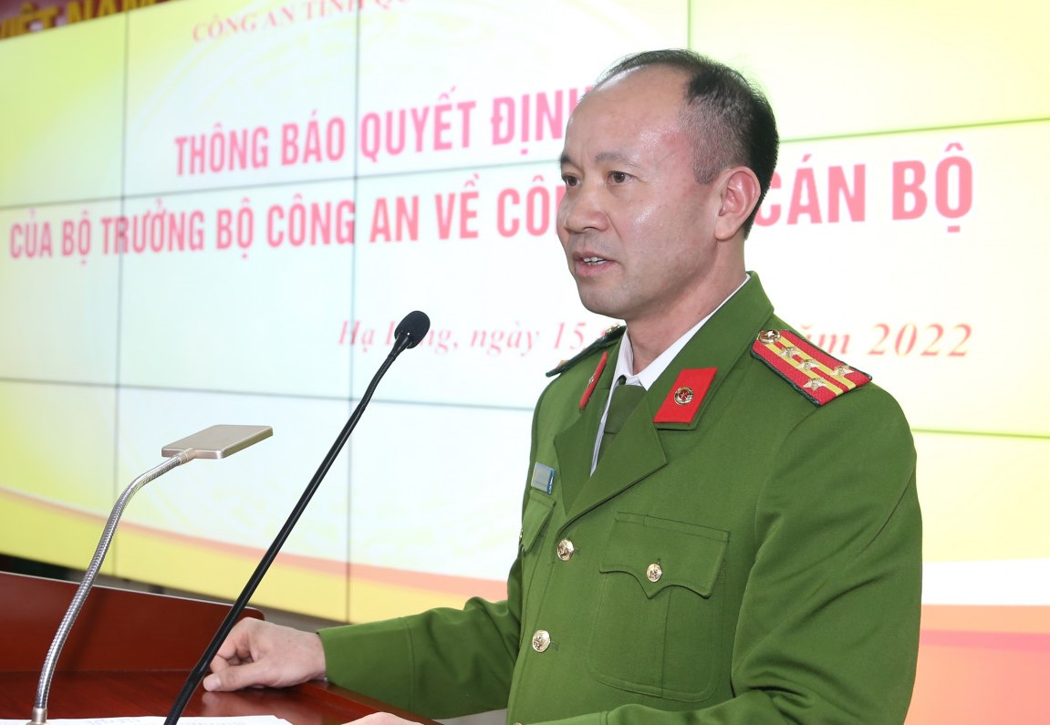 Phó Giám đốc Công an Quảng Ninh làm Cục phó Cục Cảnh sát điều tra tội phạm về tham nhũng, kinh tế, buôn lậu