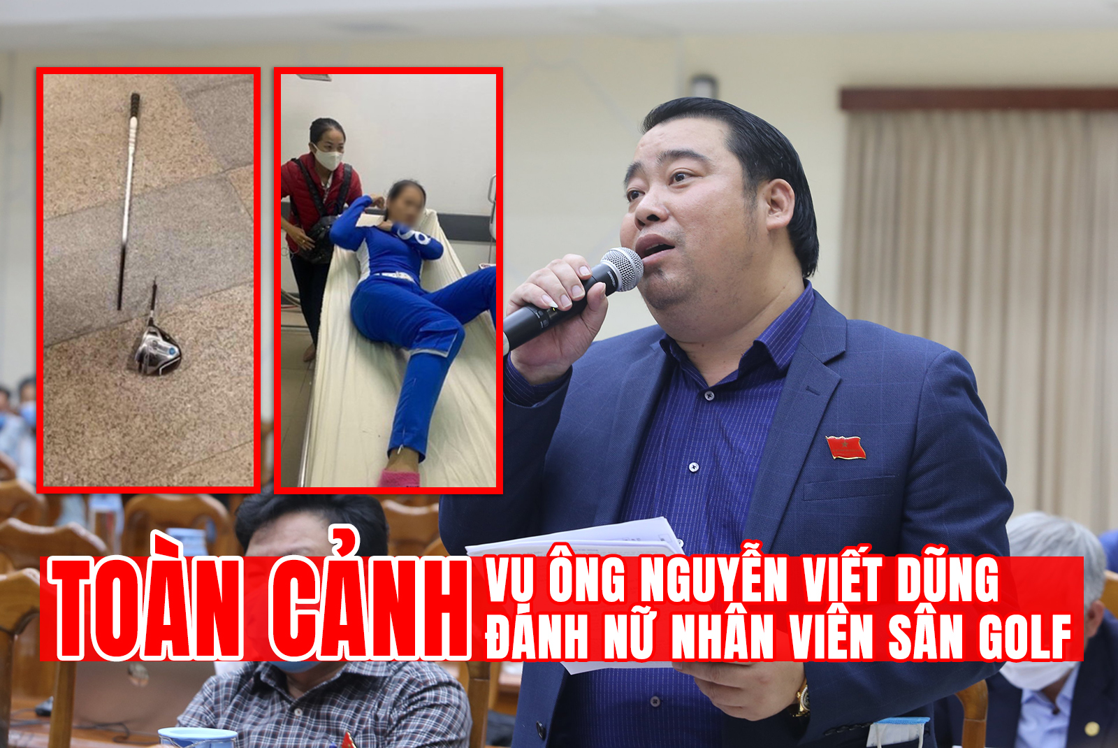 Toàn cảnh vụ "vụt gậy sượt nón" khiến nữ nhân viên sân golf nhập viện