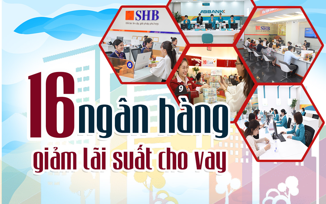 [Infographic] Chi tiết 16 ngân hàng cam kết giảm lãi suất cho vay