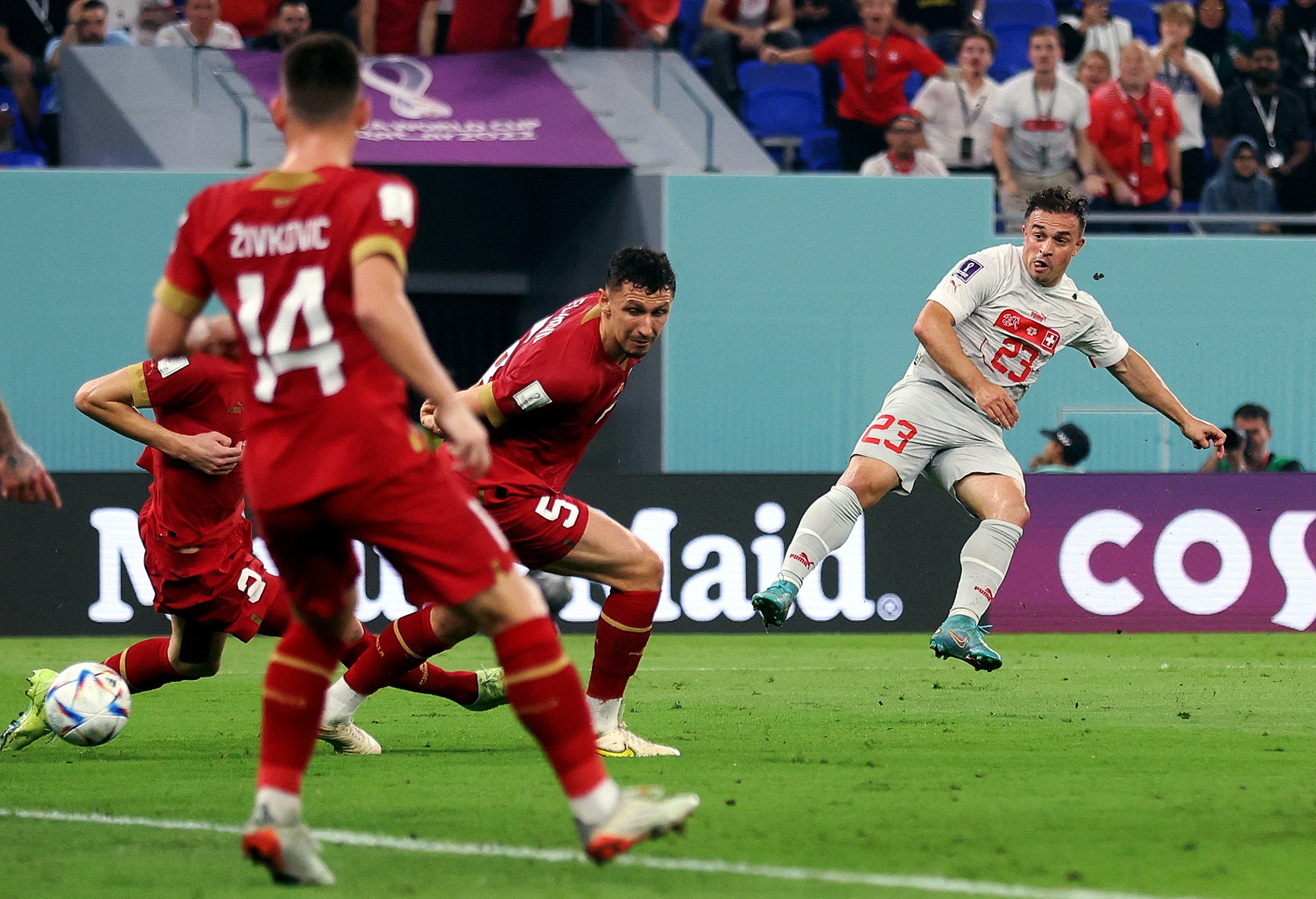 Vượt qua Serbia, Thụy Sĩ gi&agrave;nh suất v&agrave;o v&ograve;ng 1/8 World Cup 2022 - Ảnh 1.