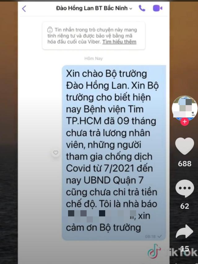 Thực hư tin nhắn gửi Bộ trưởng Y tế, tố Viện Tim TP HCM nợ lương 9 tháng