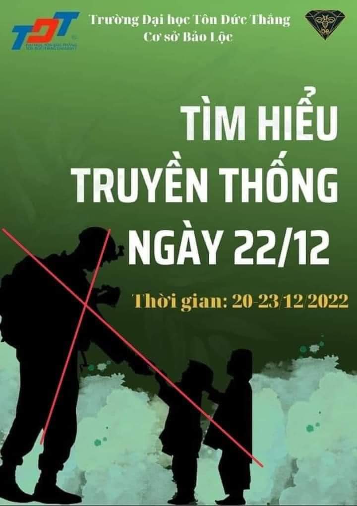 X&ocirc;n xao pano lạ ch&agrave;o mừng ng&agrave;y 22-12 của Trường Đại học T&ocirc;n Đức Thắng cơ sở Bảo Lộc - Ảnh 1.