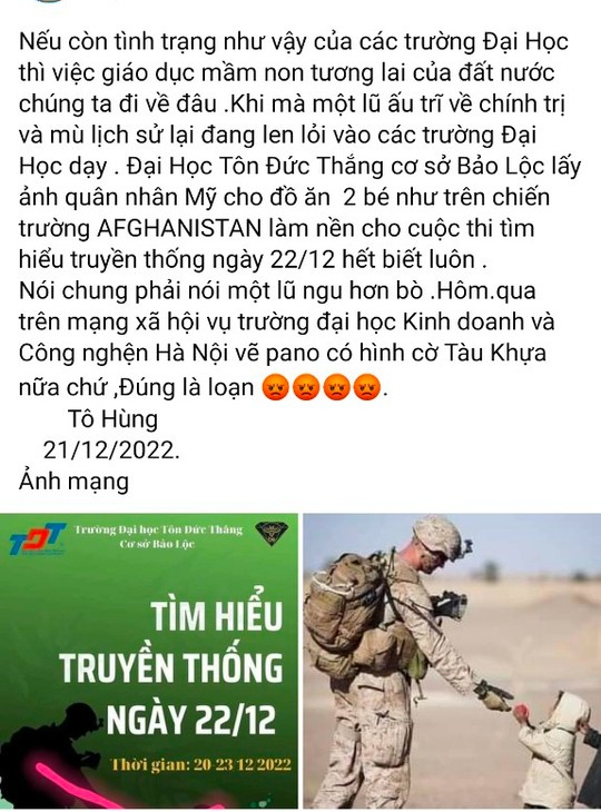 X&ocirc;n xao pano lạ ch&agrave;o mừng ng&agrave;y 22-12 của Trường Đại học T&ocirc;n Đức Thắng cơ sở Bảo Lộc - Ảnh 2.