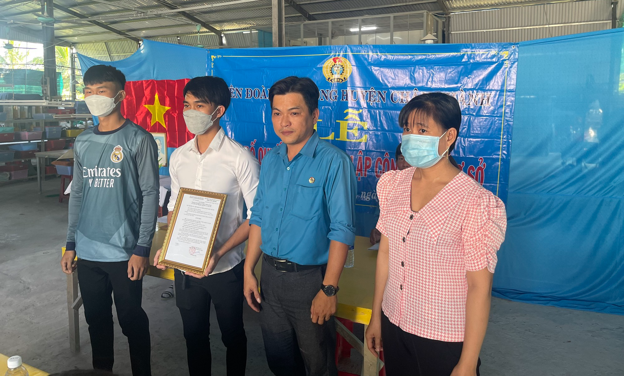 Tiền Giang: Thành lập Công đoàn cơ sở Công ty TNHH Antshell ở huyện Châu Thành