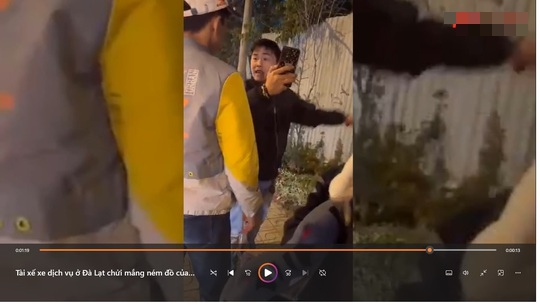 CLIP: Tài xế văng tục, ném đồ của khách du lịch gây phẫn nộ ở Đà Lạt - Ảnh 2.